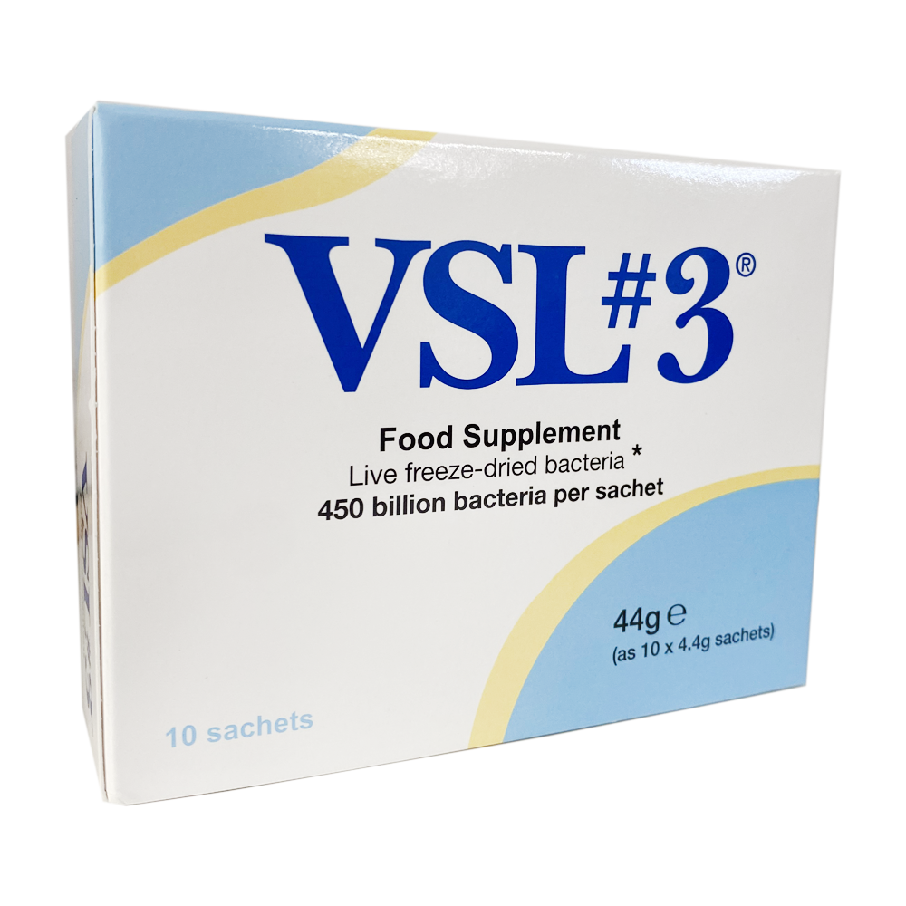 Vsl#3 Concentrated Probiotic 10 Sachets Front