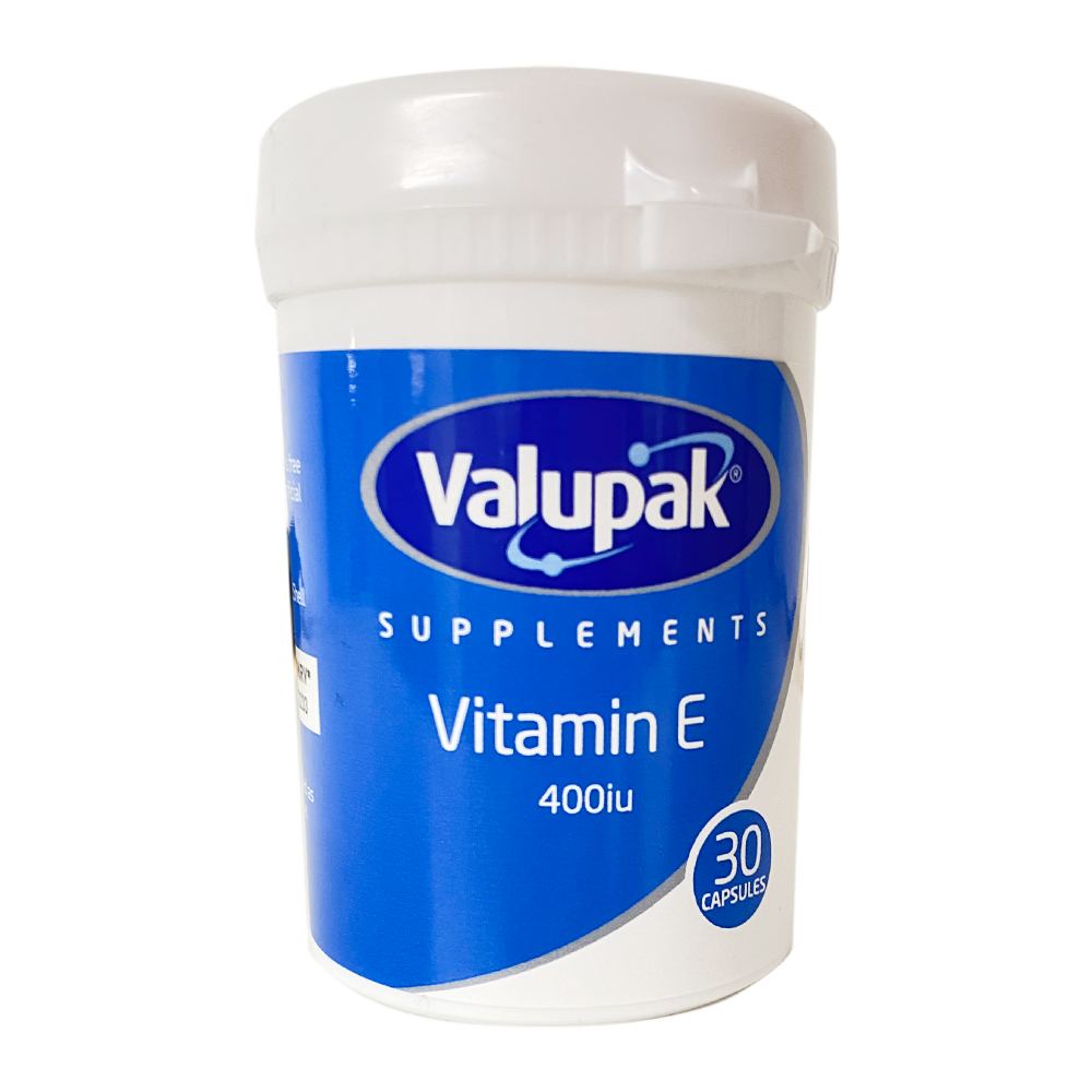 Valupak Vitamin E 400iu - 30 Capsules - Vitamins and Supplements