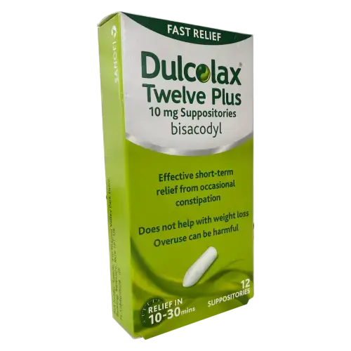 Dulcolax Twelve Plus 10mg Suppositories - Constipation