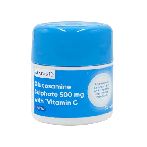 Almus Glucosamine Sulphate 500mg with Vitamin C 30 Tablets - Vitamins and Supplements