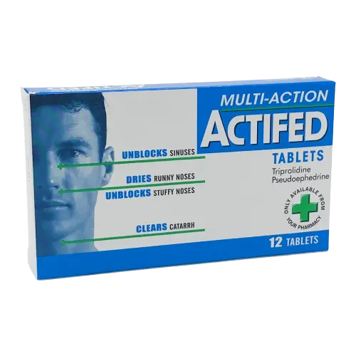 Actifed Multi-Action Tablets 12 Pack - Cold and Flu