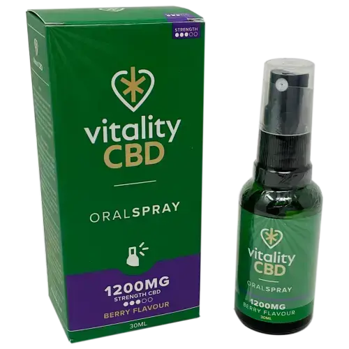 Vitality CBD 1200mg Oral Spray Berry Flavour 30ml - REDUCED TO CLEAR - CBD