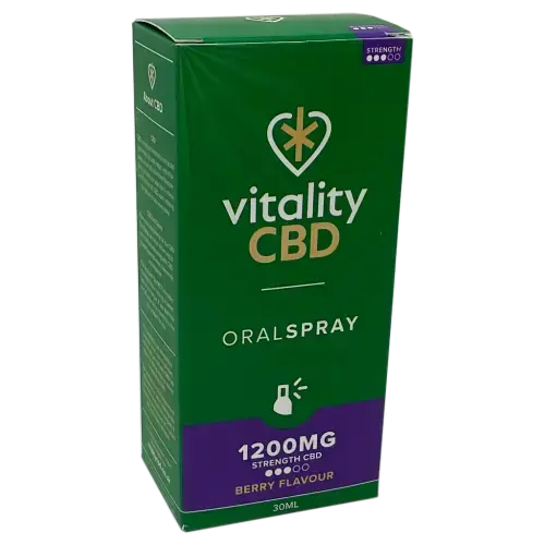 Vitality CBD 1200mg Oral Spray Berry Flavour 30ml - REDUCED TO CLEAR - Reduced to Clear