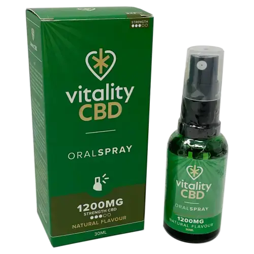 Vitality CBD 1200mg Oral Spray Natural Flavour 30ml- REDUCED TO CLEAR - CBD