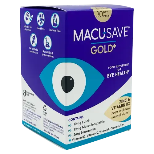 Macu-save Gold+ Capsules for Eye Health- REDUCED TO CLEAR - Eye Care