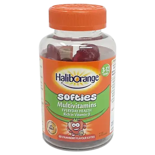 Haliborange Multivitamin Softies Strawberry - 60 Softies- REDUCED TO CLEAR - Vitamins and Supplements