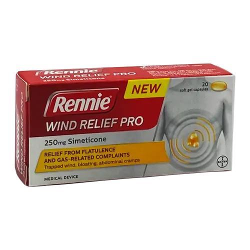 Rennie Wind Relief Pro 20 Capsules - IBS/Cramps