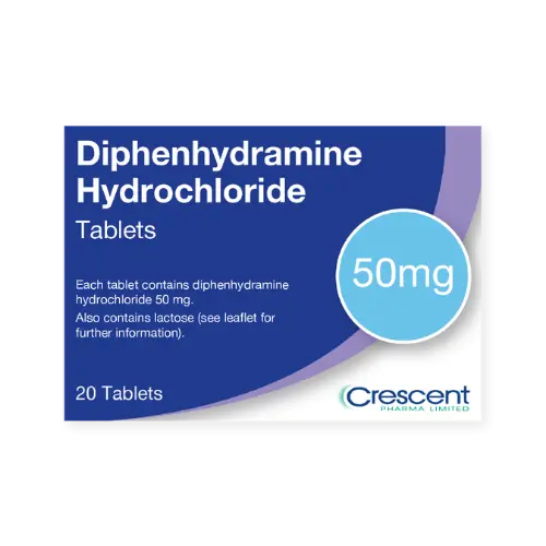 Diphenhydramine Hydrochloride 50mg 20 Tablets (Generic Sleep Aid) - Sleep Aid