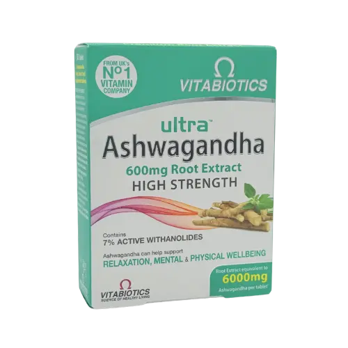 Vitabiotics Ultra Ashwagandha Supplement  30 Tablets (600mg Root Extract)